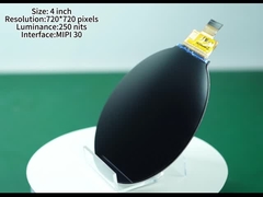 4.0 นิ้ว โมดูลจอจอจอ LCD วงกลม 720*720 พิกเซล จอจอ TFT ความละเอียดสูง พร้อมไฟหลัง LCD