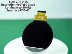 480*480 ภาพแสดง TFT ความละเอียดสูง Custom 2.76 นิ้ว RGB TFT Display
